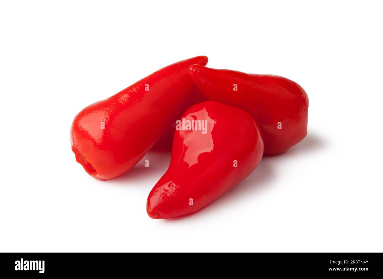 Eingelegter Pfeffer, isoliert auf weiß Stockfoto