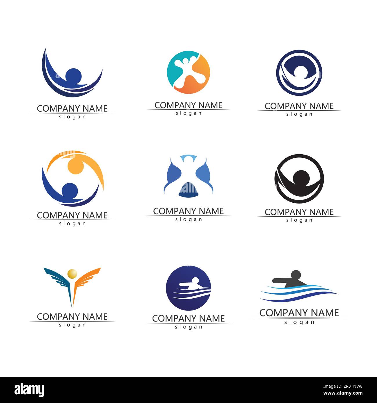 Personensymbol Arbeitsgruppe Vektorlogo-Design Stock Vektor