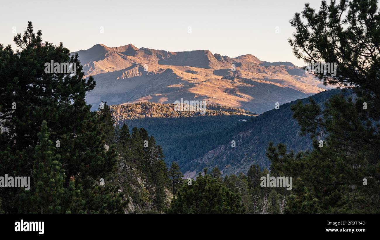 Circo de Colomers Trail, Pyrenäen, Lleida, Spanien Stockfoto