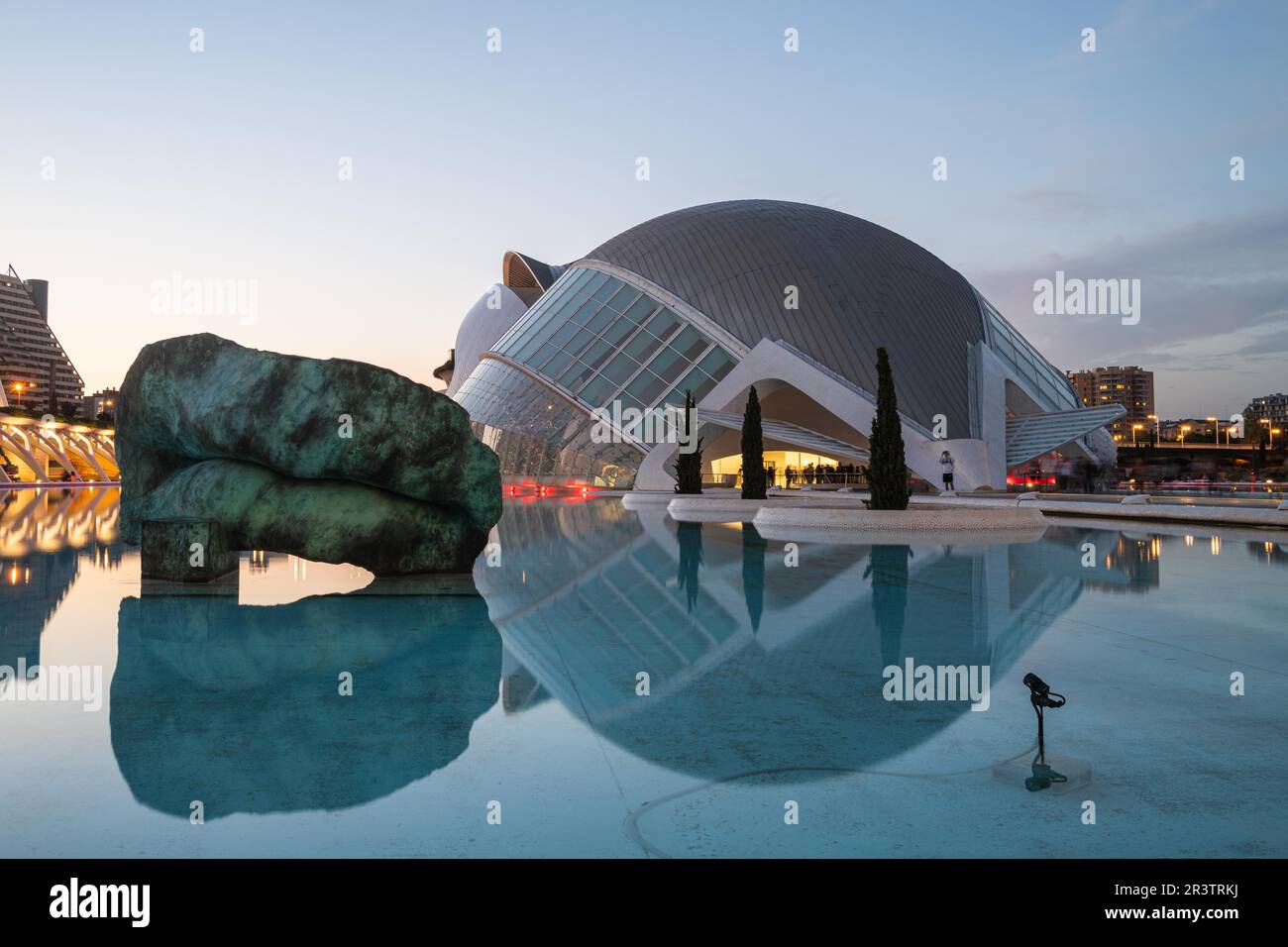 L Hemisferic Planetarium, Valencia, Spanien Stockfoto