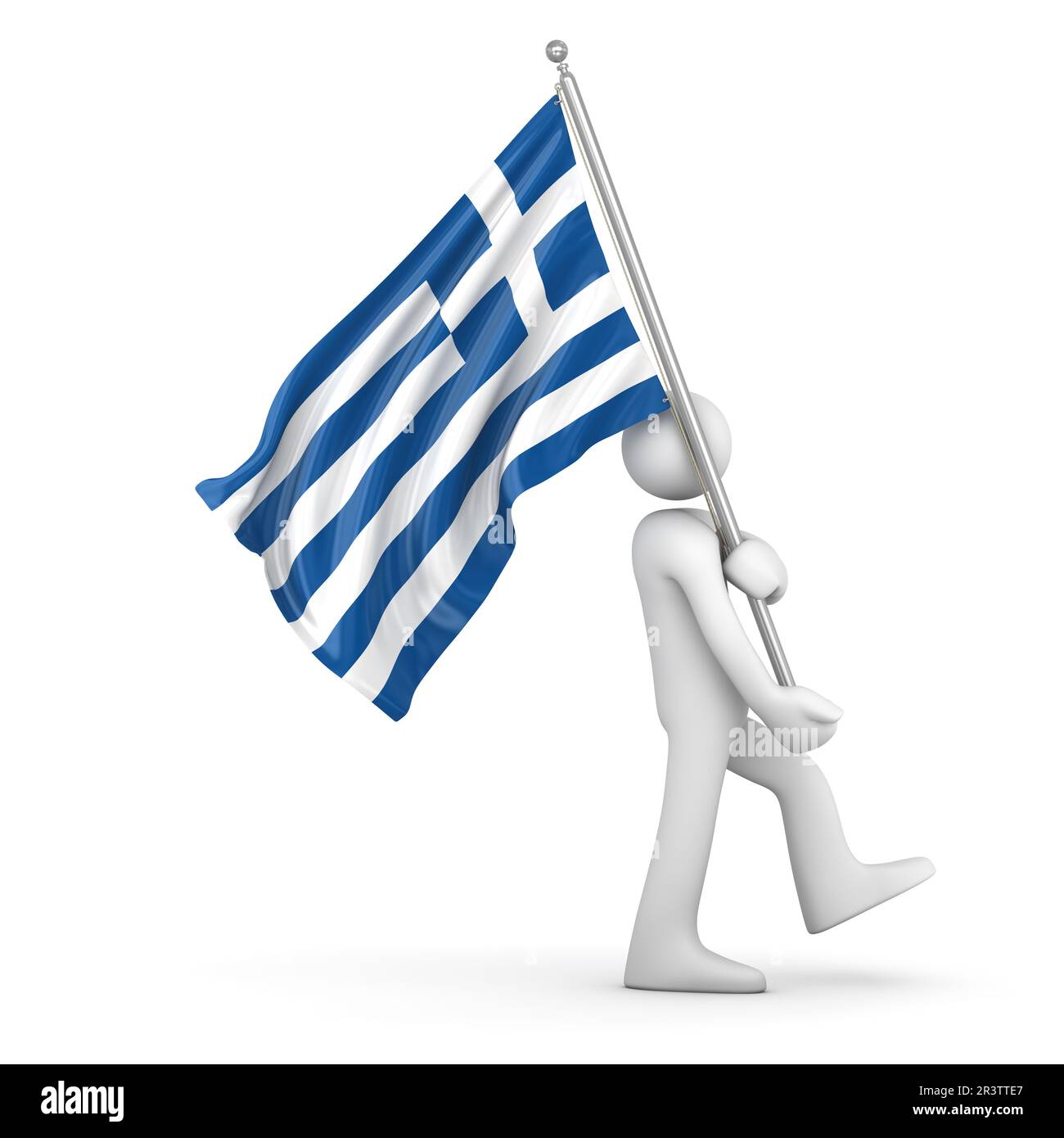 Flagge von Griechenland Stockfoto