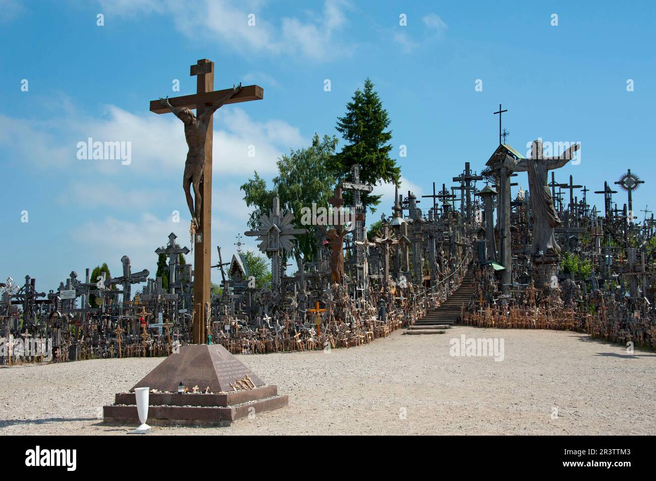 Berg der Kreuze, Litauen, baltische Staaten, Europa, Heiligtum, In der Nähe von Siauliai, Kryziu kalnas Stockfoto