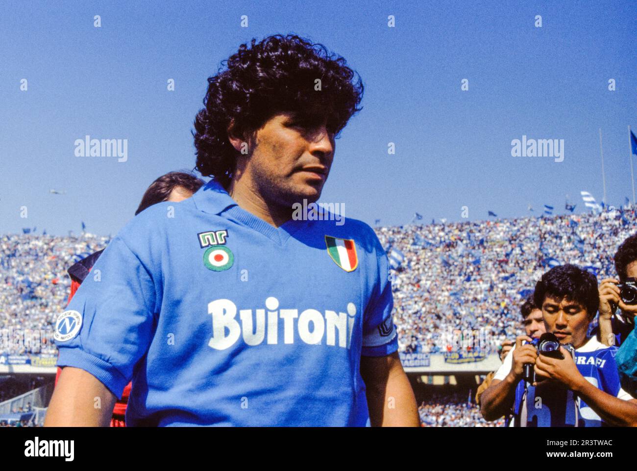 Diego Armando MARADONA (SSC Napoli) vor dem Anpfiff Stockfoto