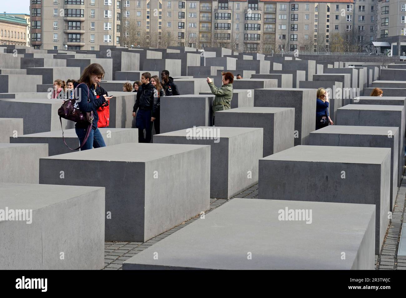 Holocaust-Mahnmal, Potsdamer Platz, Berlin, Deutschland, Mahnmal für die ermordeten Juden Europas, Holocaust-Mahnmal, Holocaust-Mahnmal, von Peter Stockfoto