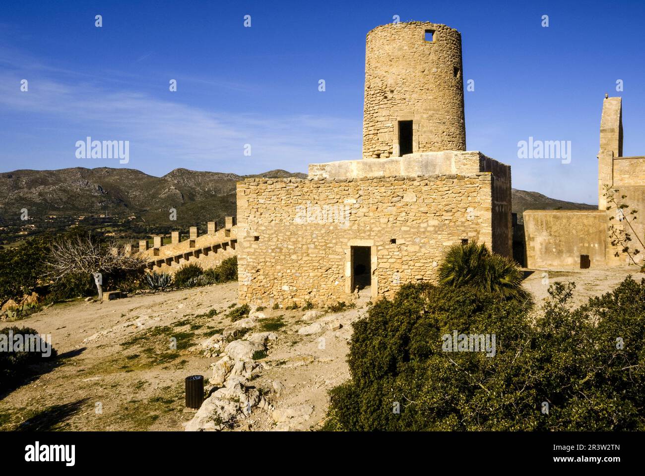 Schloss Capdepera (s.XII-XIV).Capdepera.Comarca von Llevant. Mallorca. Baleares.EspaÃ±a. Stockfoto