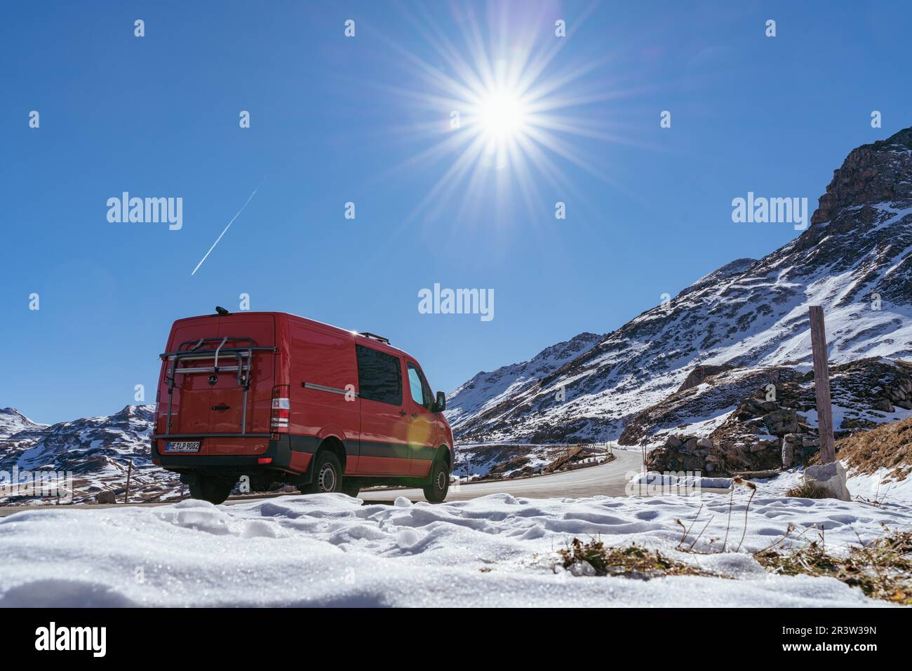 4x4 Campervan, Brennkogel, Großglockner Hochalpenstraße, Österreich Stockfoto