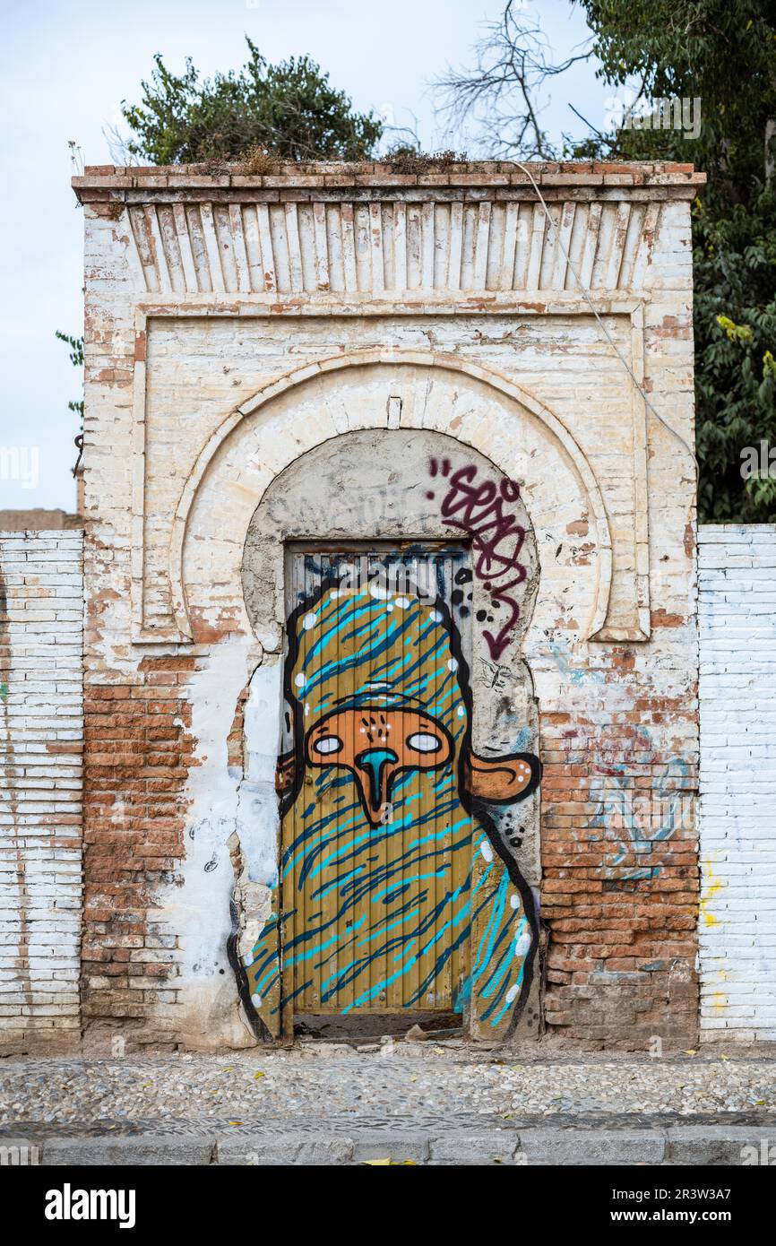Grafitti, Granada, Spanien Stockfoto