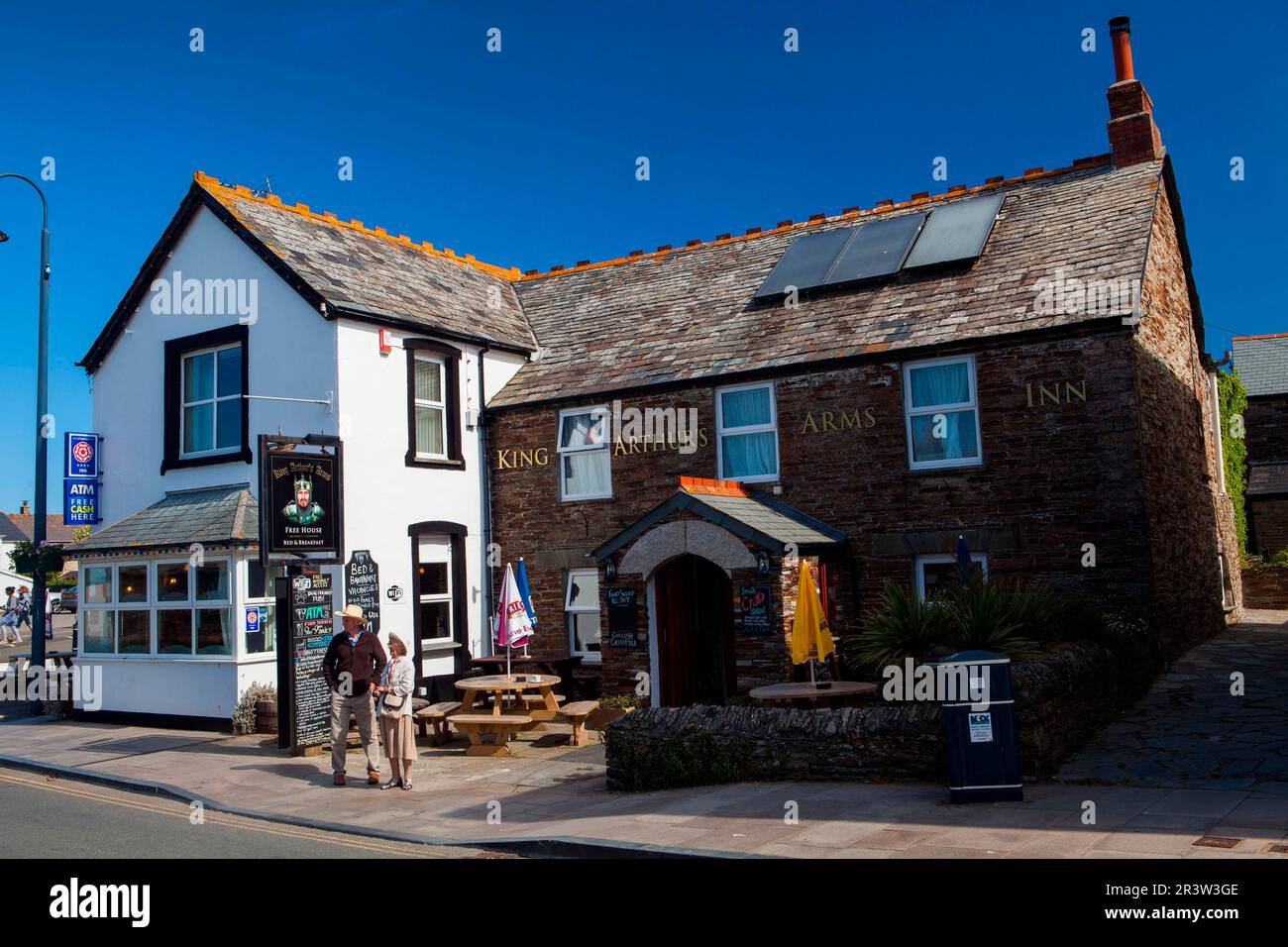 Pub, Tintagel, Cornwall, England, Vereinigtes Königreich Stockfoto