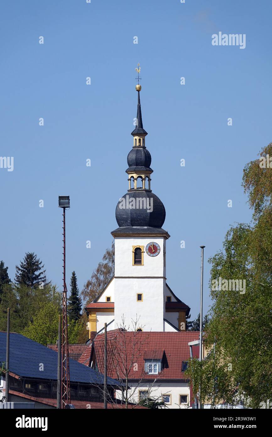 Kirche in Mainstockheim Stockfoto