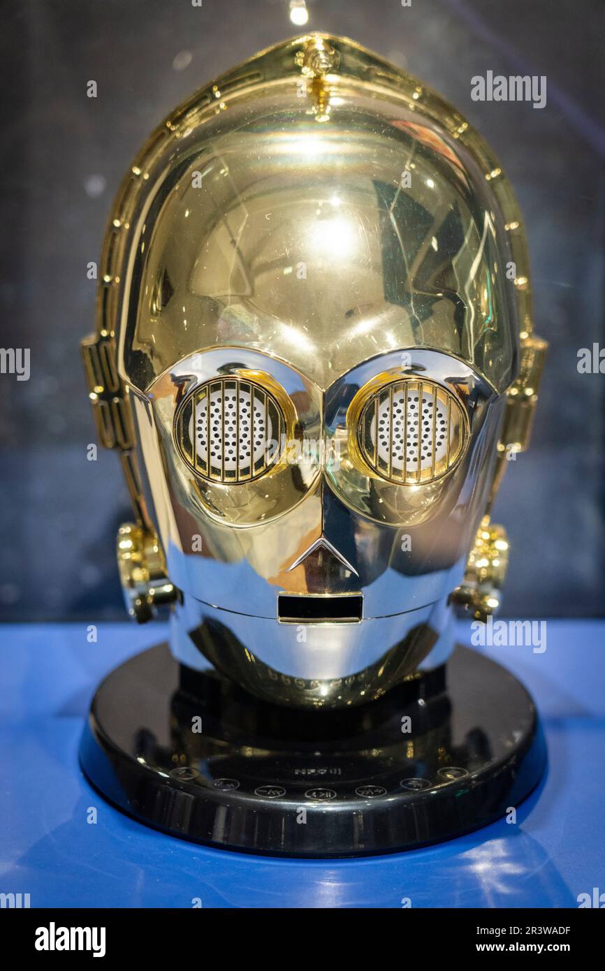 C3PO Roboterkopf Stockfoto