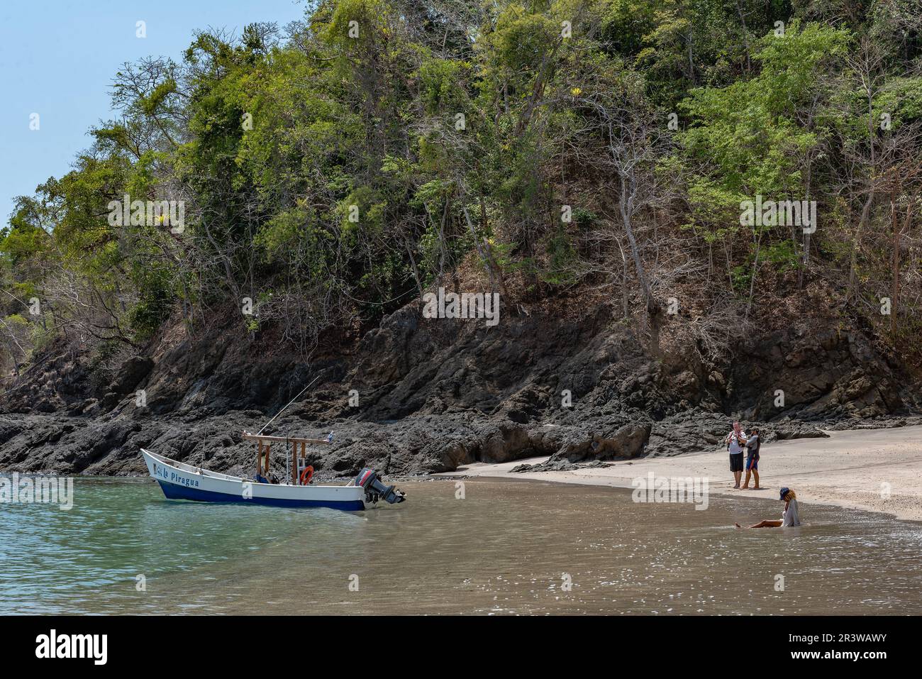 Tropischer Strand auf der Insel Cebaco, Panama Stockfoto