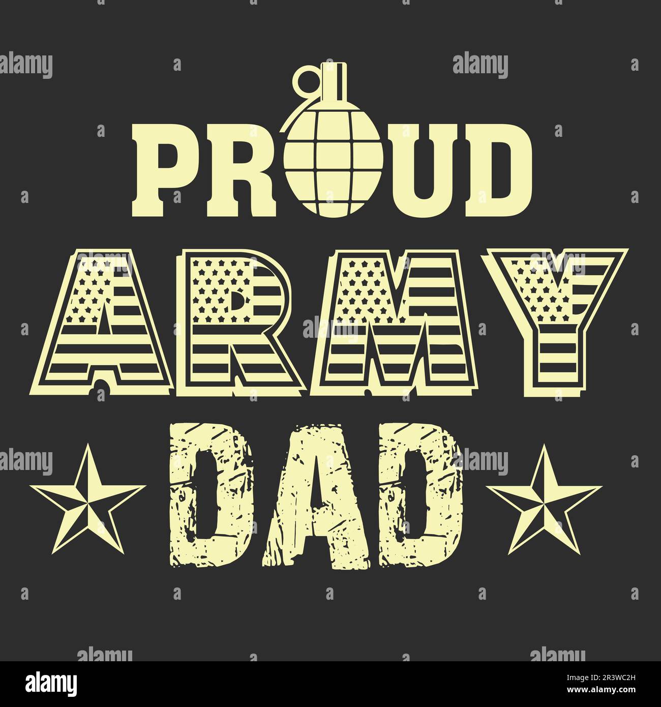 Stolzes Army-DAD-Vatertag-T-Shirt Stock Vektor