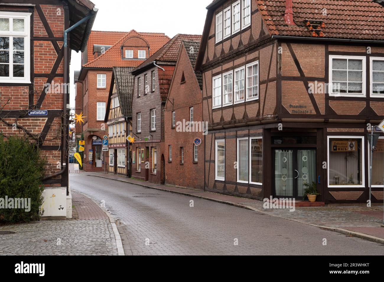 Altstadt von Hitzacker an der Elbe Stockfoto