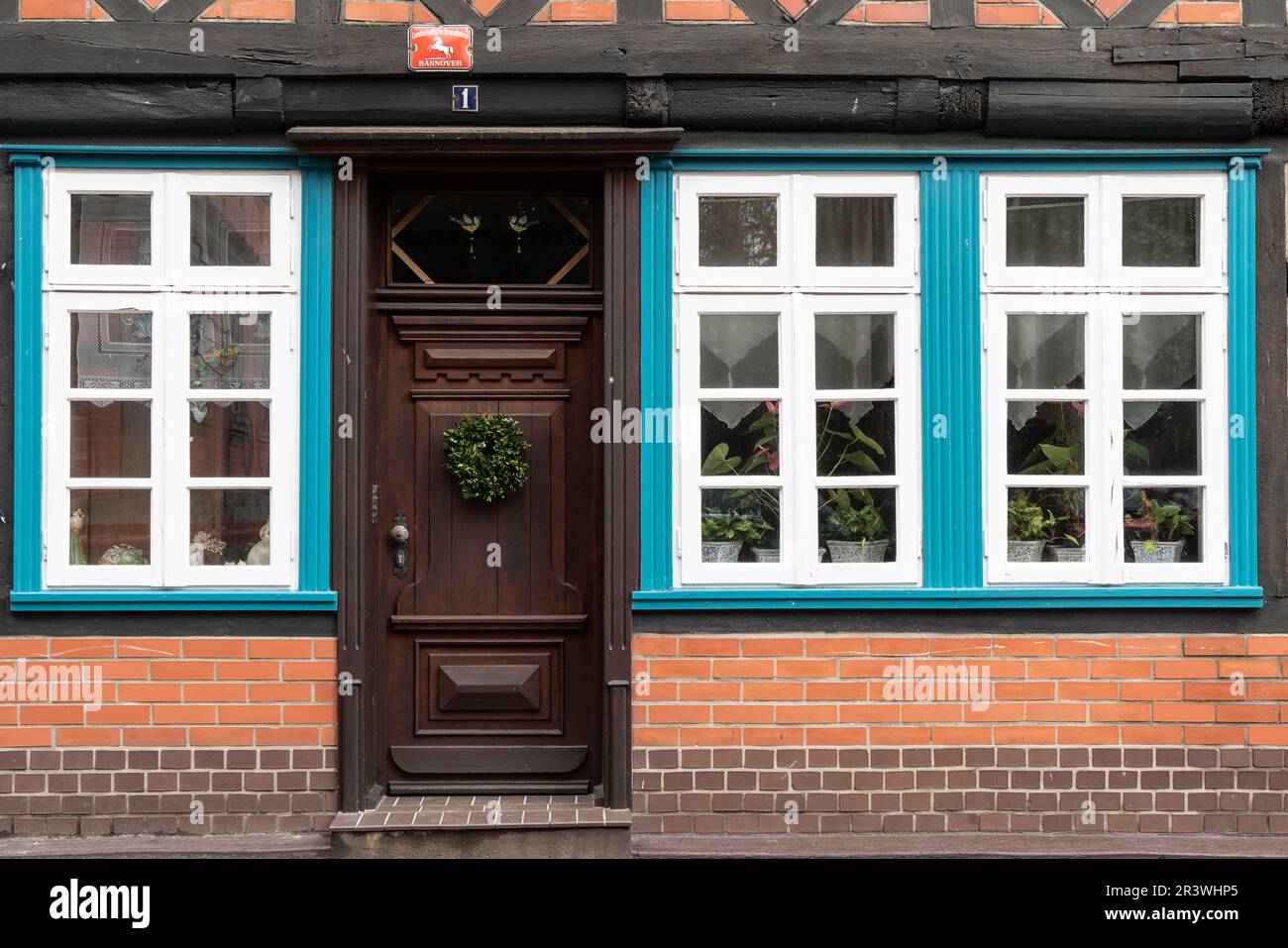 Tür in der Altstadt von Hitzacker an der Elbe Stockfoto