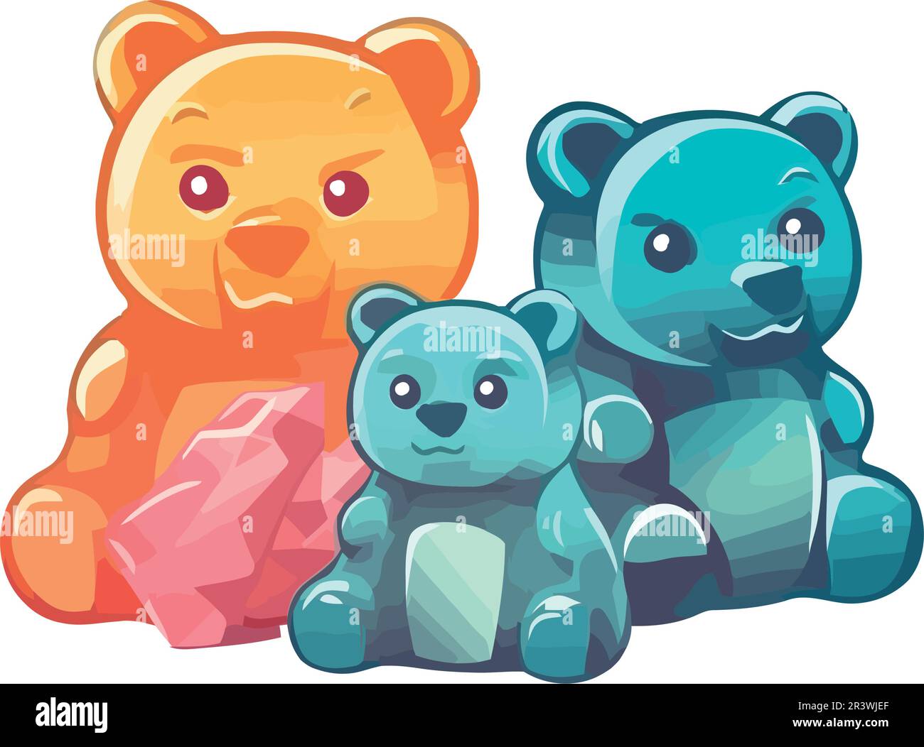 Bonbons mit Familienbärform Stock Vektor