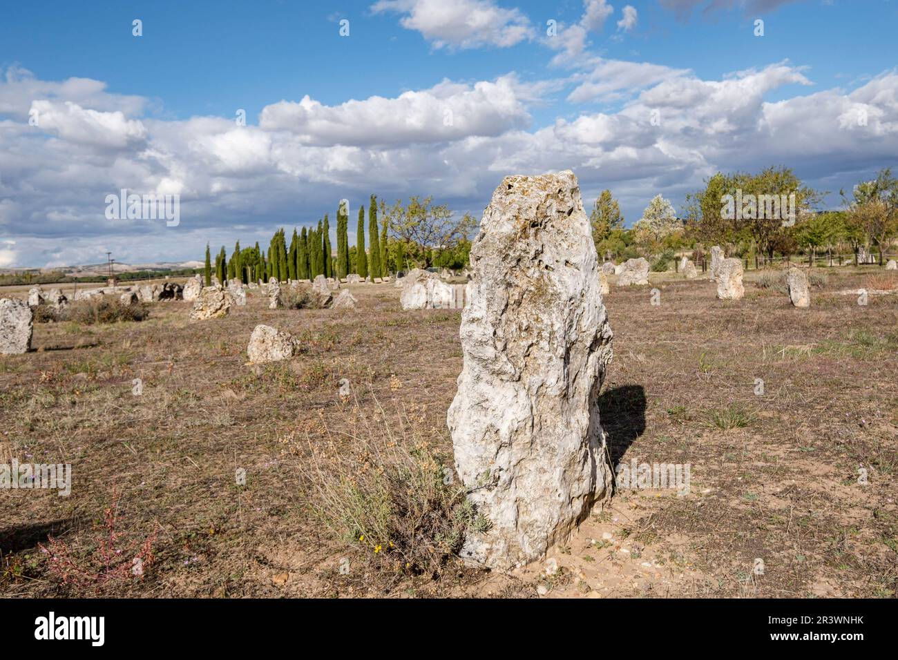 Nekropole von Las Ruedas Stockfoto