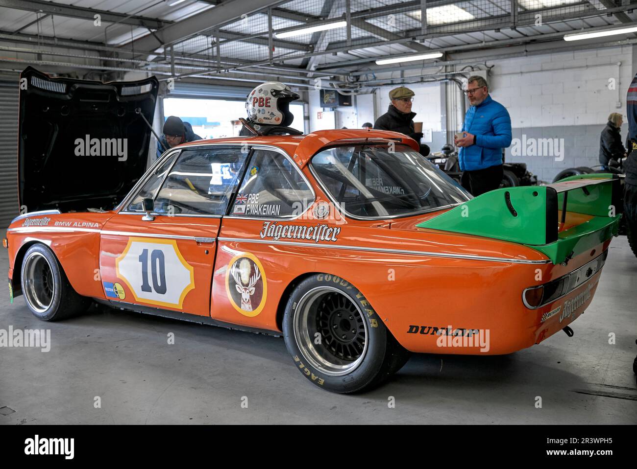 BMW 3,5 CSL Alpina deutscher Sportwagen. 2023 VSCC Pomeroy Trophy Classic Cars Silverstone Circuit England Großbritannien Stockfoto