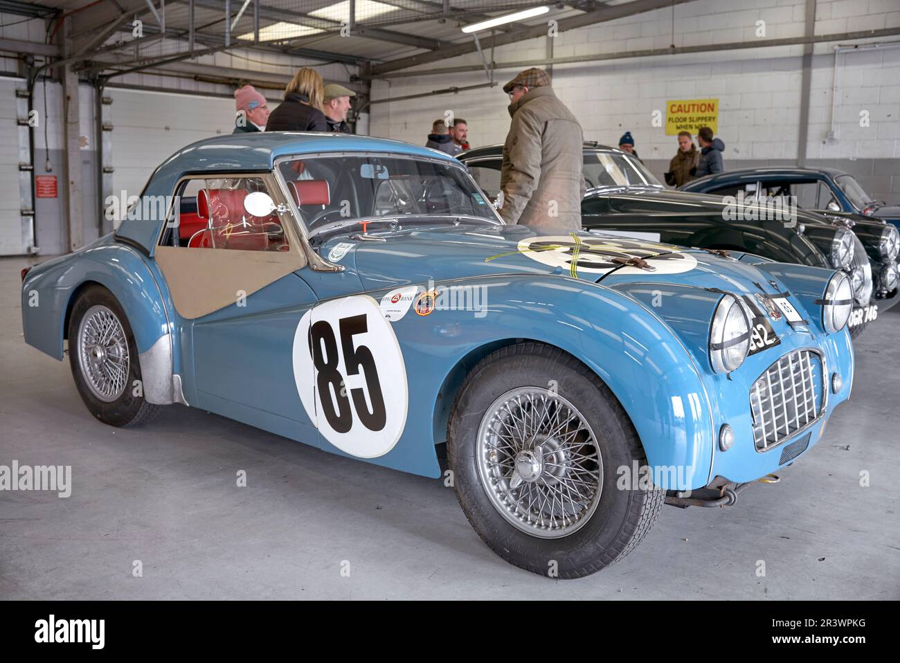 Triumph TR3 1956 Oldtimer. 2023 VSCC Pomeroy Trophy Classic Cars Silverstone Circuit England Großbritannien Stockfoto