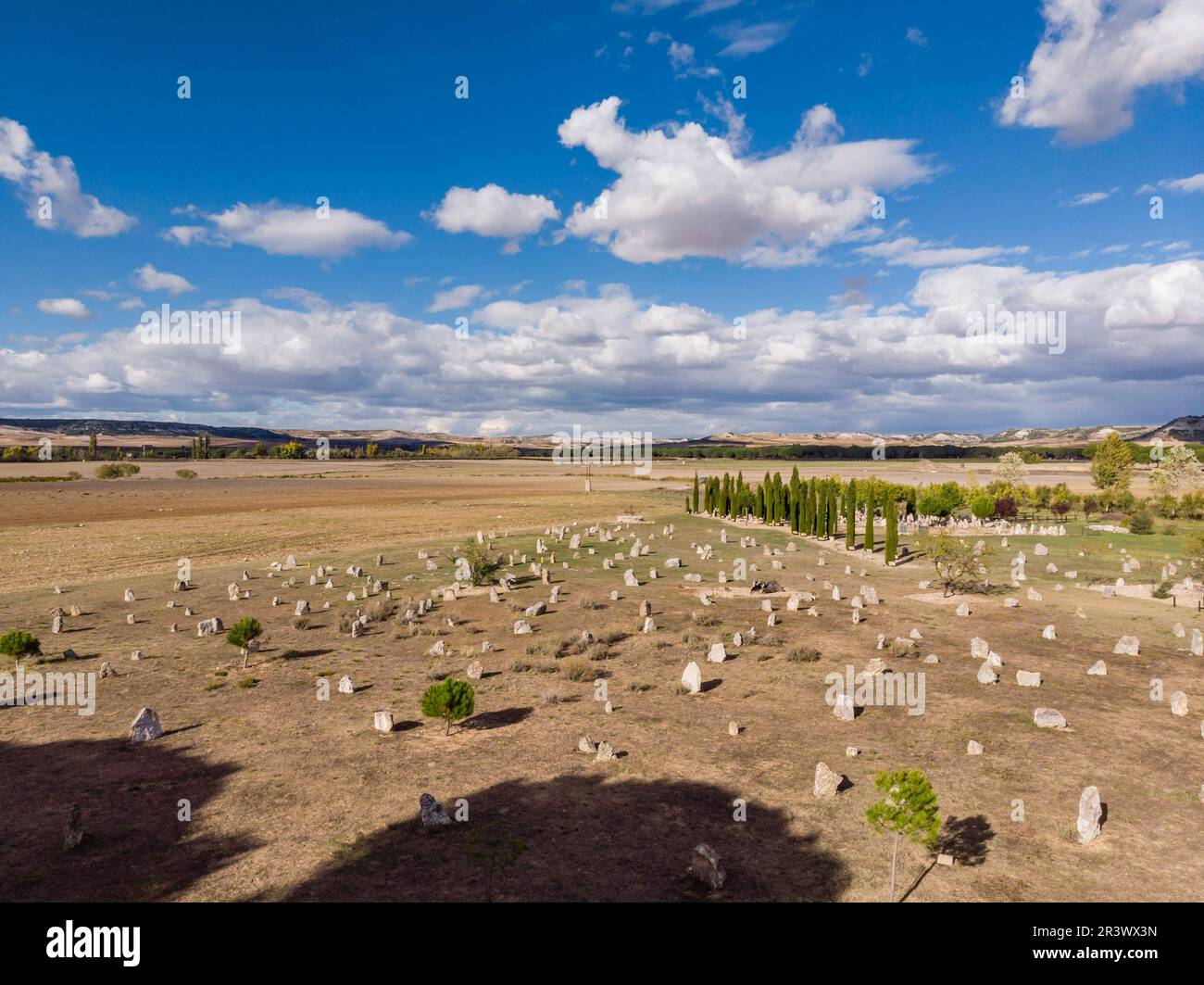 Nekropole von Las Ruedas Stockfoto