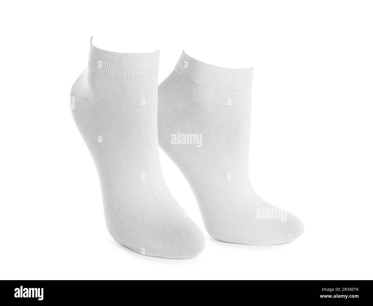 Ein Paar neue Socken, isoliert auf Weiß Stockfoto