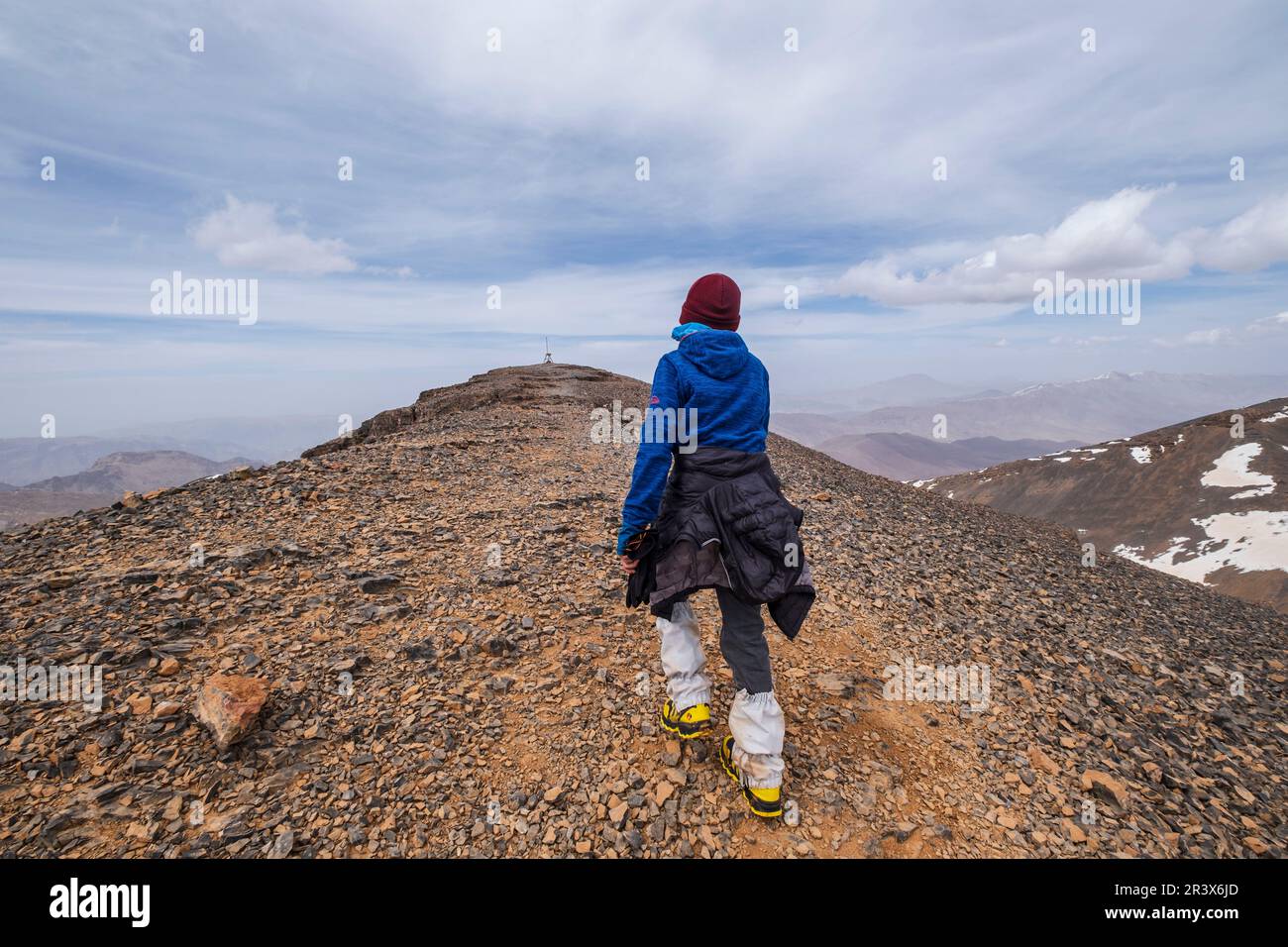 Ighil M'Goun, 4.071 Meter, Atlasgebirge, marokko, afrika. Stockfoto