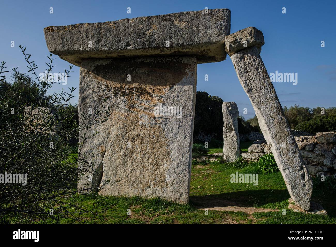 Prähistorische Stätte Talatí de Dalt, Maó, Menorca, Balearen, Spanien. Stockfoto