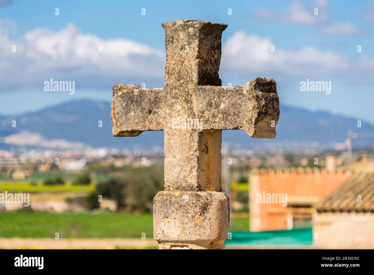 Cruz de Termino, Sant Jordi, Palma, Mallorca, Balearen, Spanien. Stockfoto