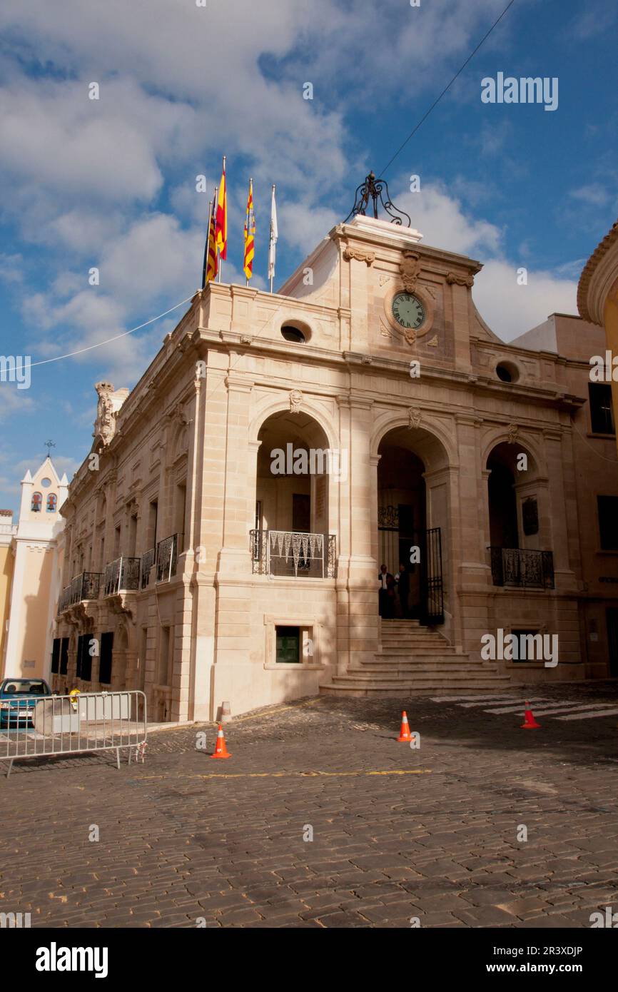 Ayuntamiento de Maó.Menorca.Balearische Inseln.Spanien. Stockfoto