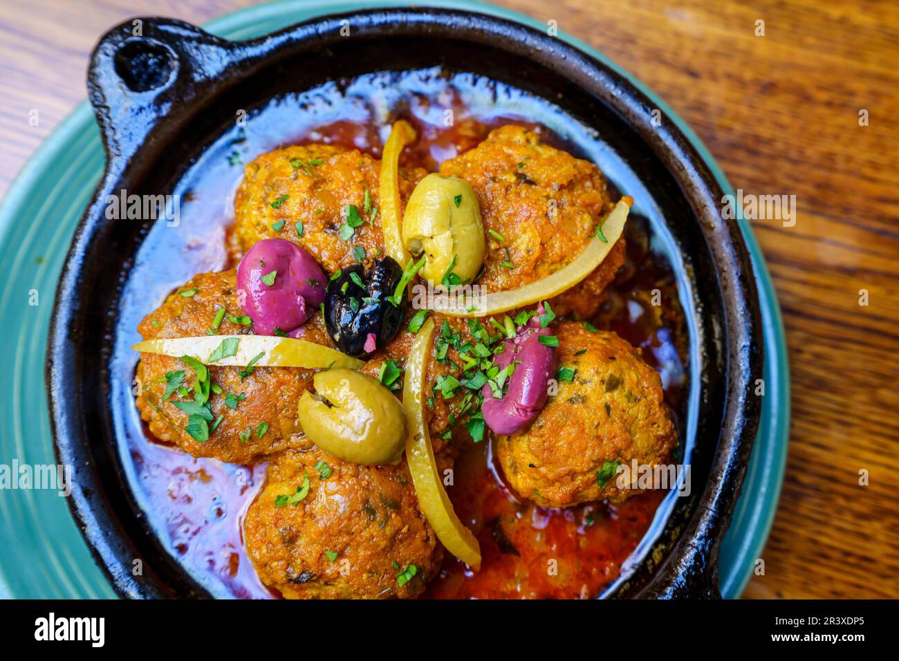 Sardine kefta tajine, Fez, marokko, afrika. Stockfoto