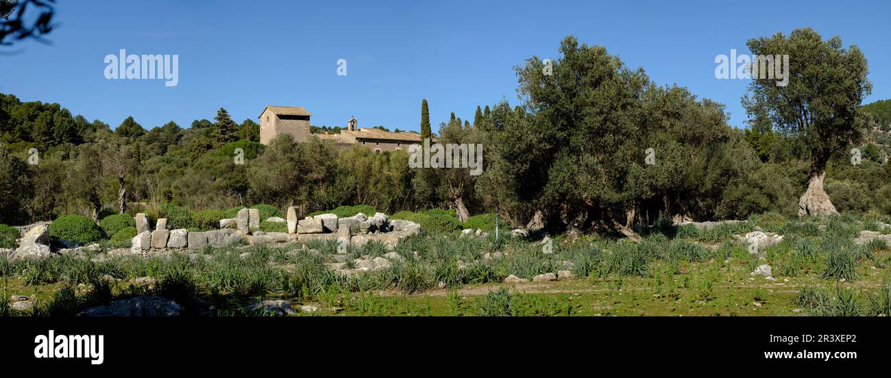 Santuario talayotico de Son Mas, Valldemossa, Mallorca, Balearen, Spanien. Stockfoto