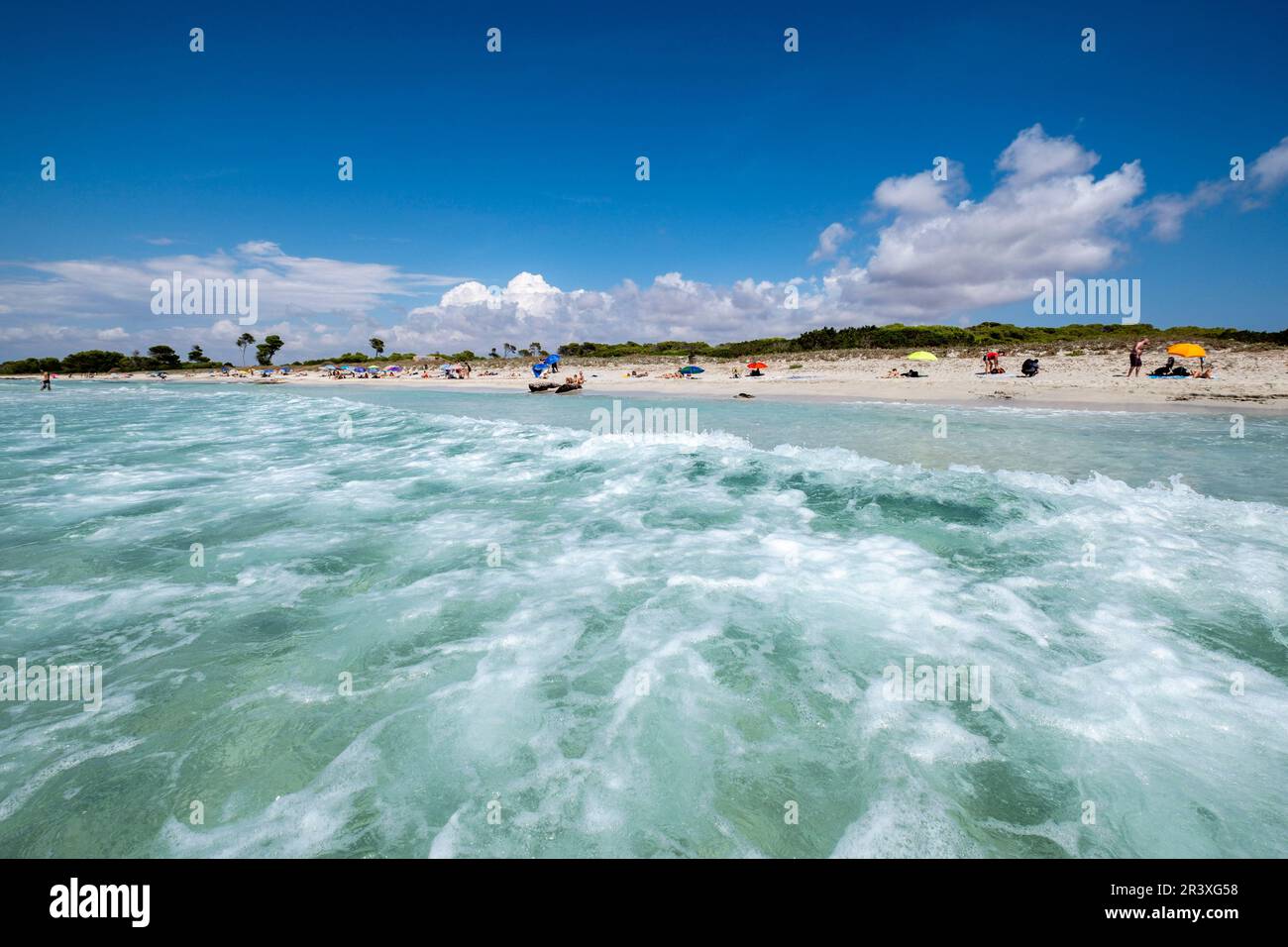 Es Caragol Beach Stockfoto