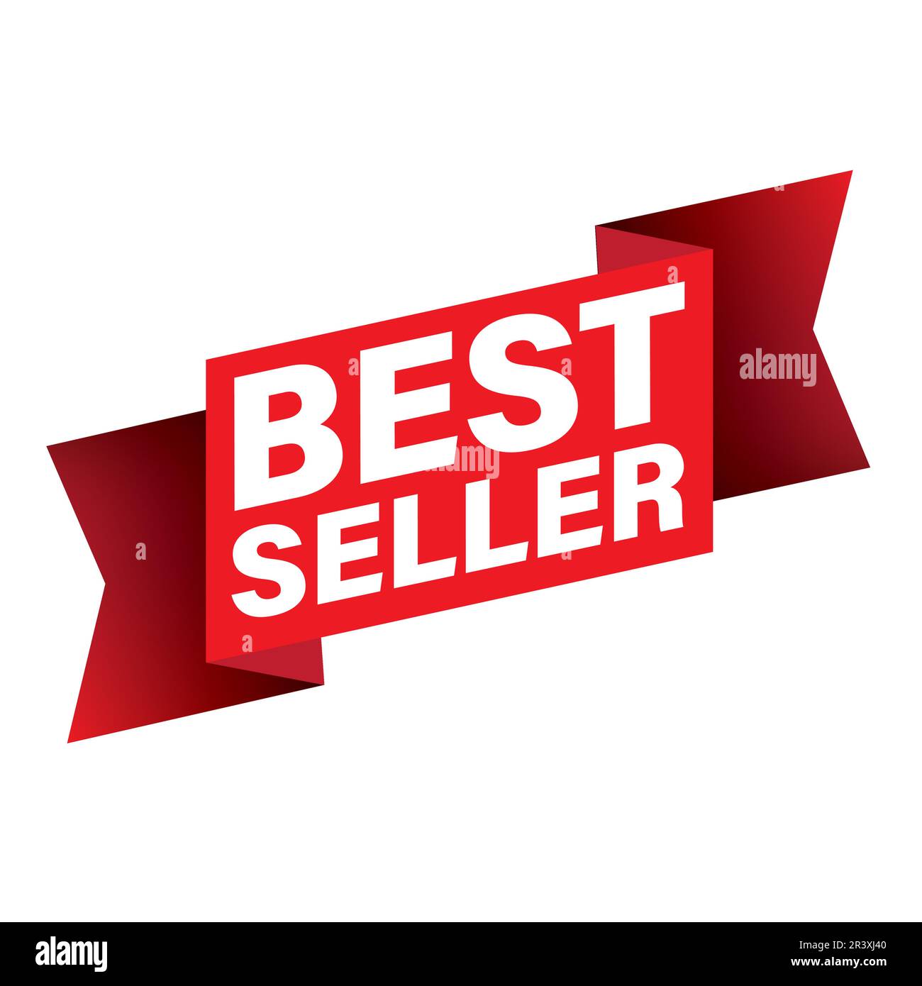 Bestseller-Red-Ribbon-Angebot Stock Vektor