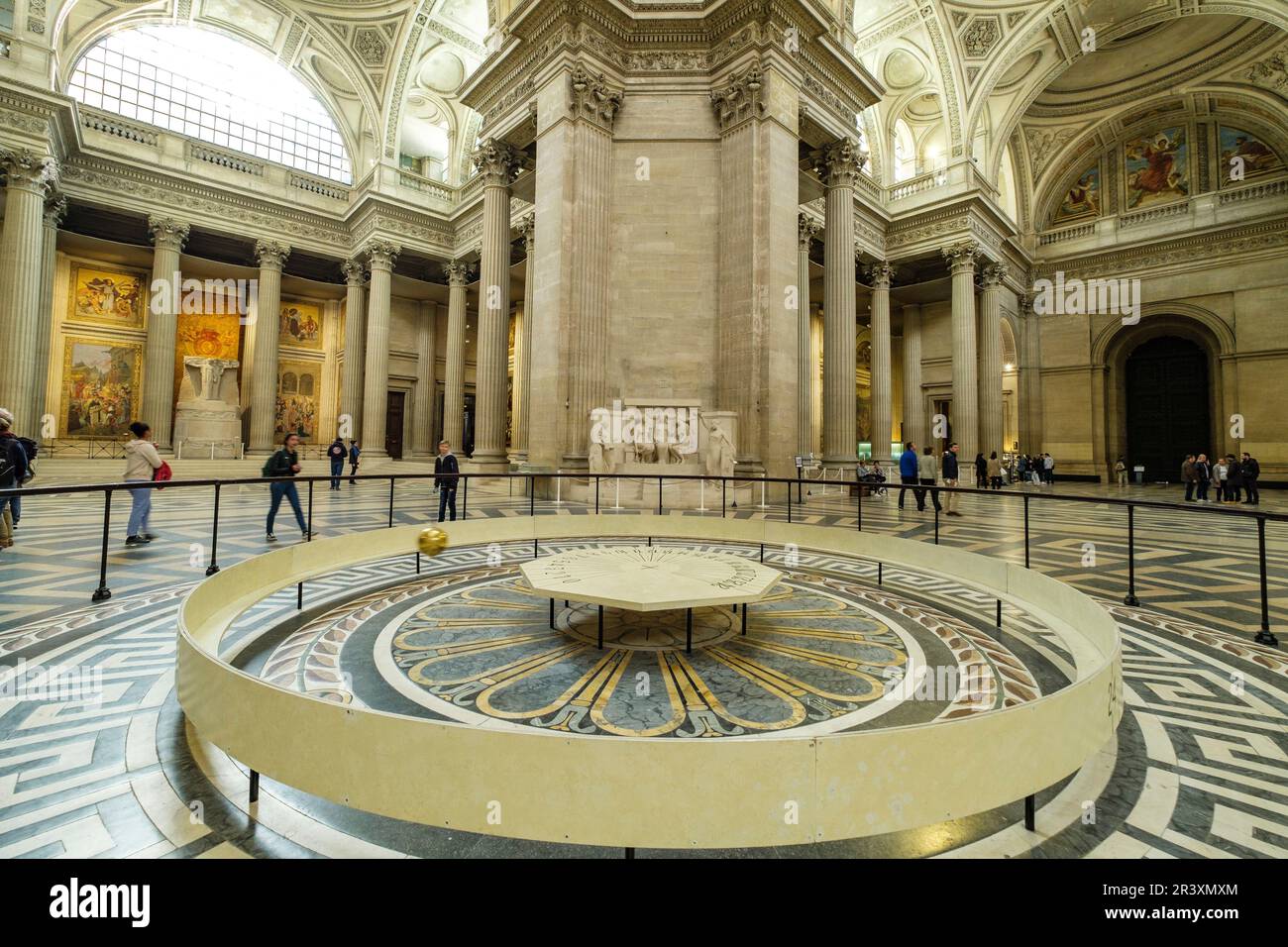 Pendulo de Foucault, Panteón, Le Panthéon, Monumento de estilo neoclásico, V distrito, París, Frankreich, Westeuropa. Stockfoto