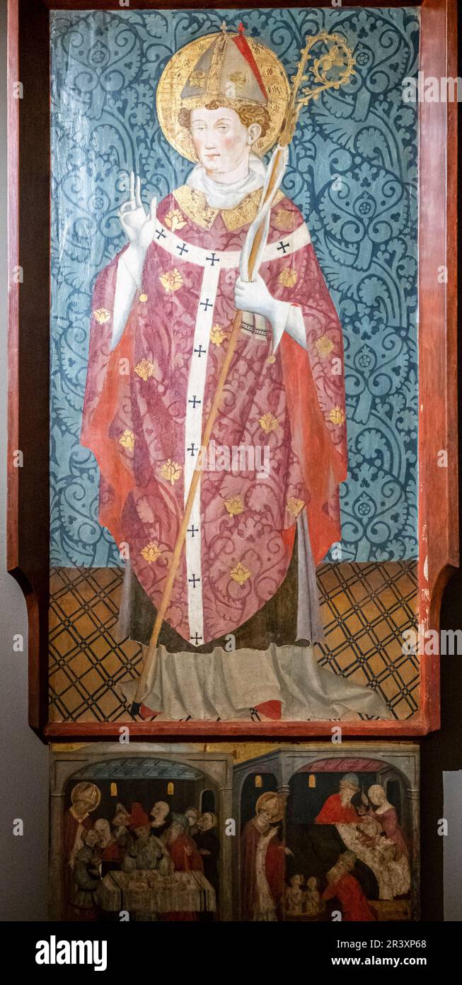 St. Nicolau, gekleidet als Bischof Stockfoto