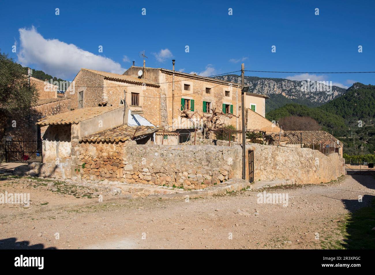 SAlqueria Davall, Termino municipal de Bunyola, Mallorca, balearen, Spanien. Stockfoto