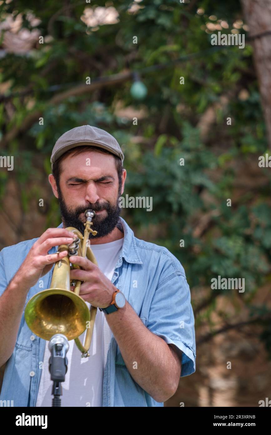 PEP Garau Trio, Jazzmusik, Mallorca, spanien. Stockfoto