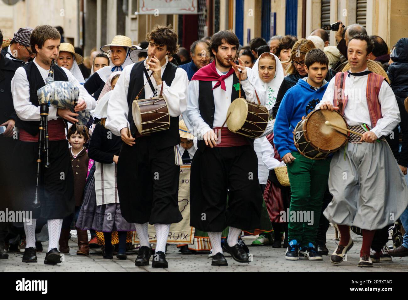 Bendicion de los Tierprodukte de Sant Antoni, Patron de los Tierprodukte domesticos, Llucmajor, Mallorca, Balearen, Spanien. Stockfoto