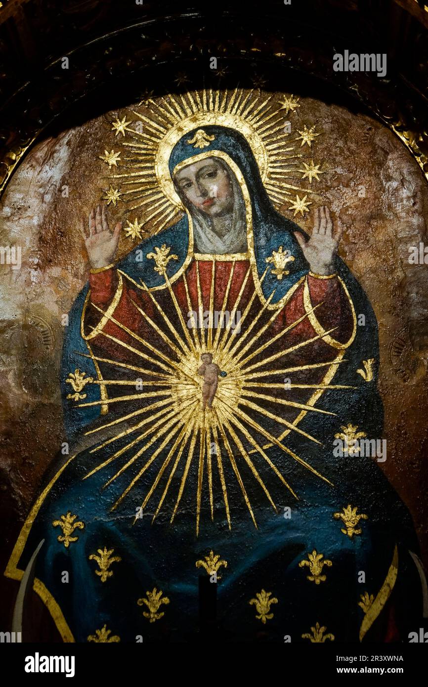 virgen Maria, Mezquita-catedral de Córdoba, Andalusien, Spanien. Stockfoto