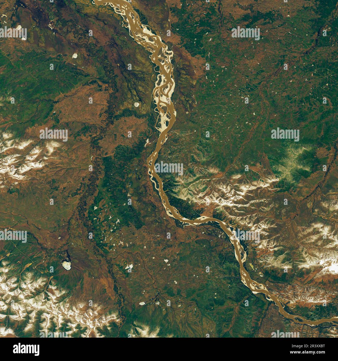 Luftfahrt über den Yukon in Alaska Stockfoto