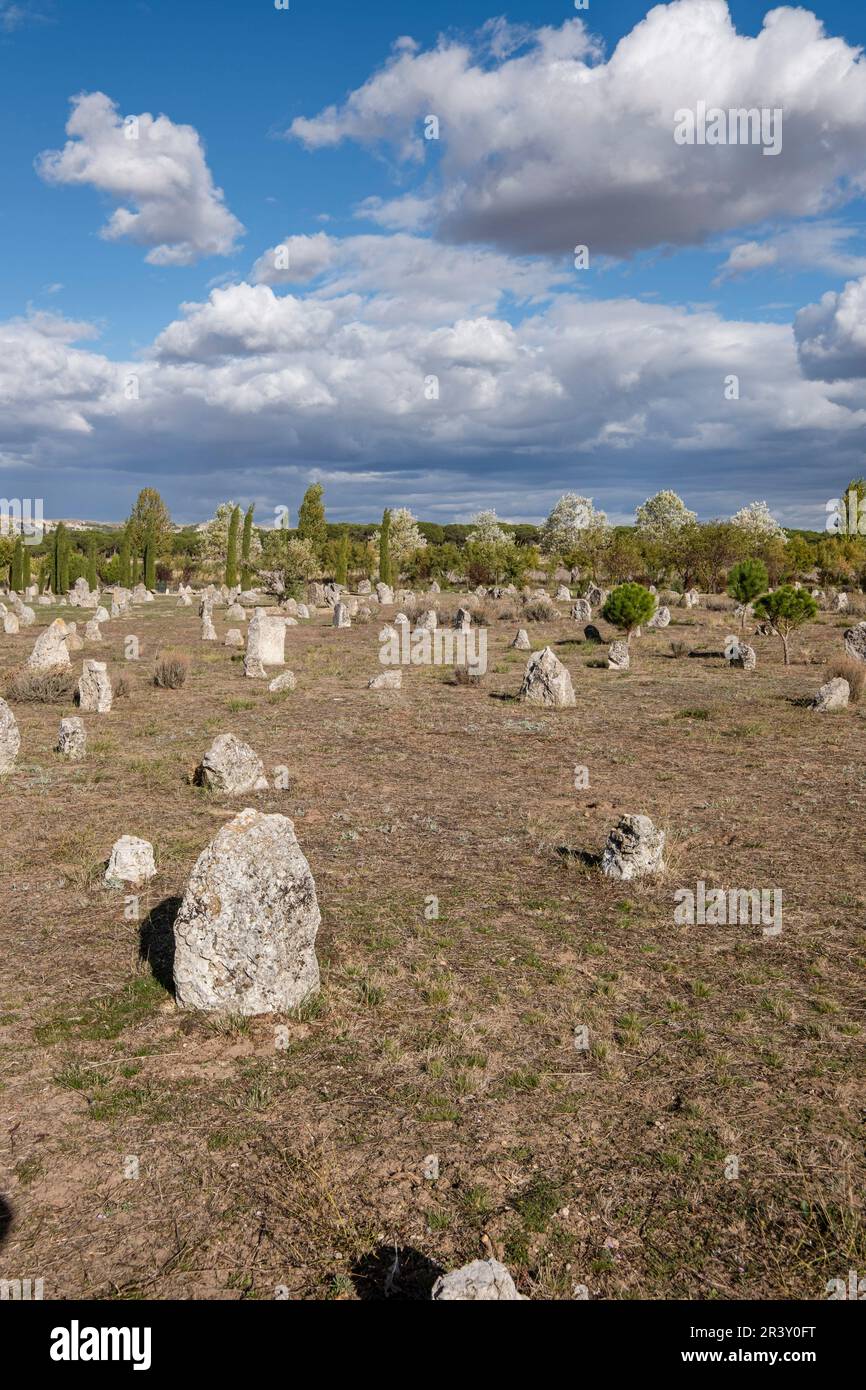 Nekropole von Las Ruedas Stockfoto