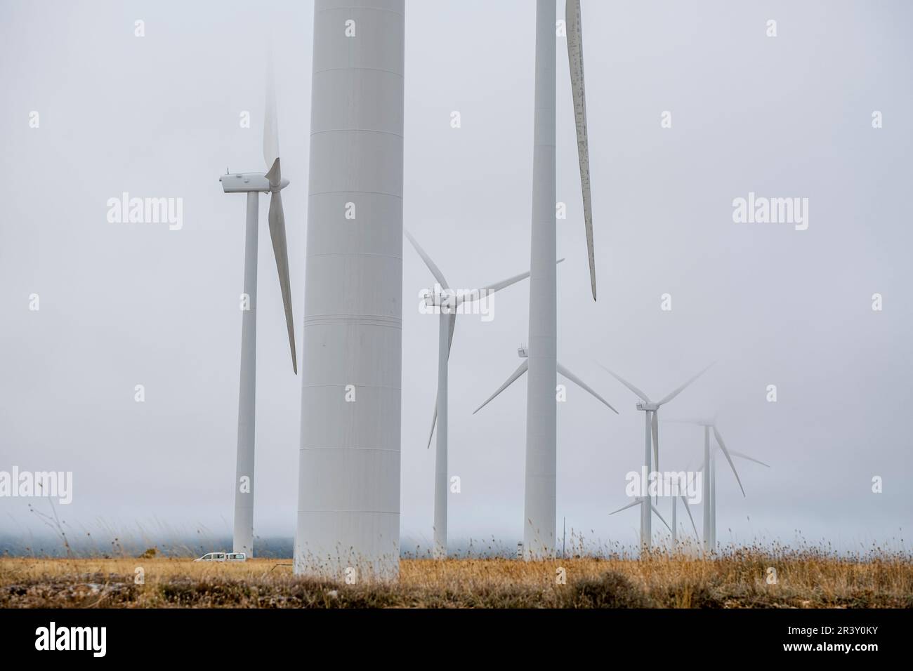 Windpark Stockfoto