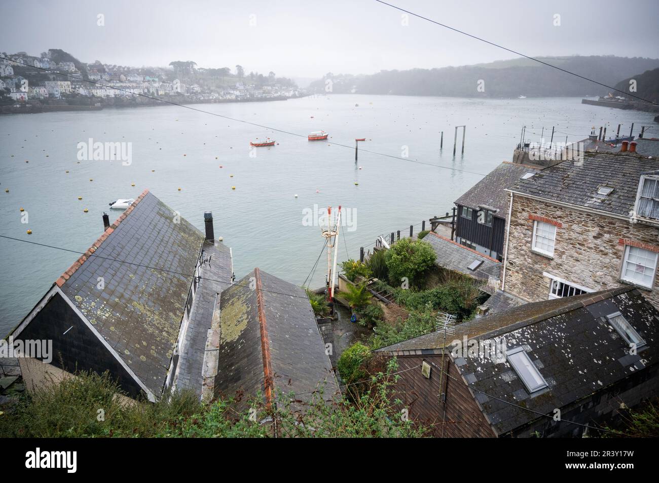 Polruan Harbour, Cornwall, vereinigtes königreich Stockfoto