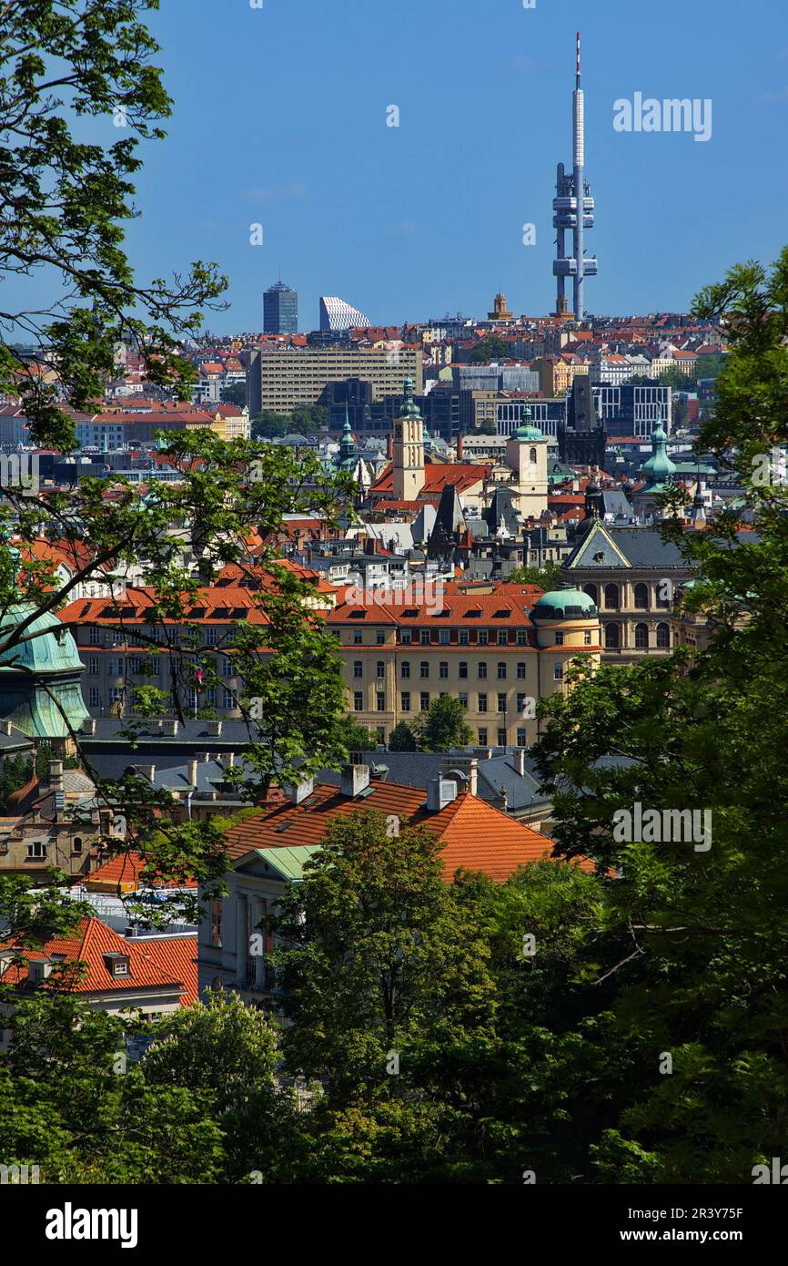 Zizkov Fernsehturm in Prag, Tschechische republik, Europa Stockfoto