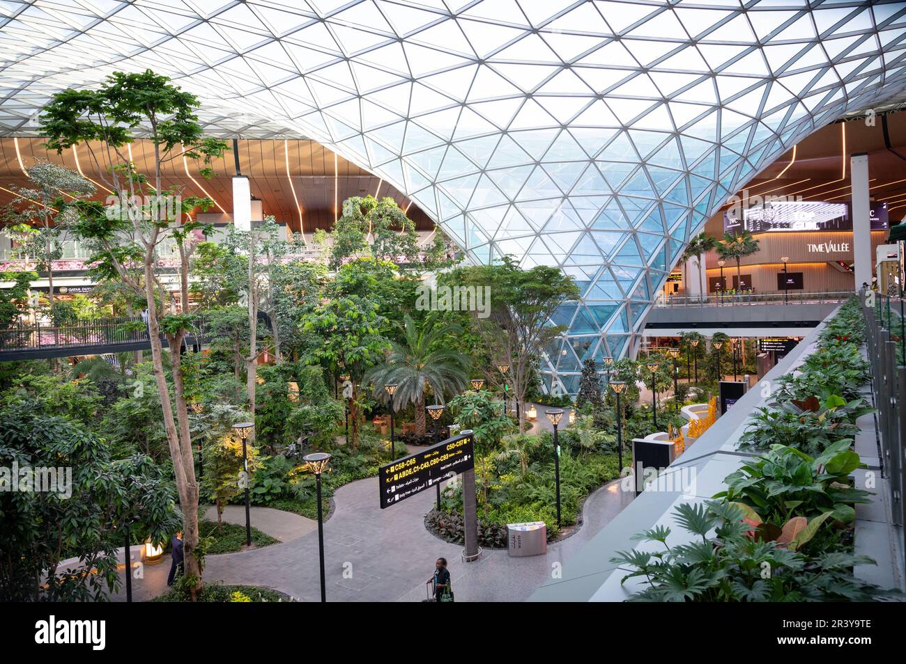 Der Hamad International Airport wird zu einem Obstgarten mit gepflegtem ...