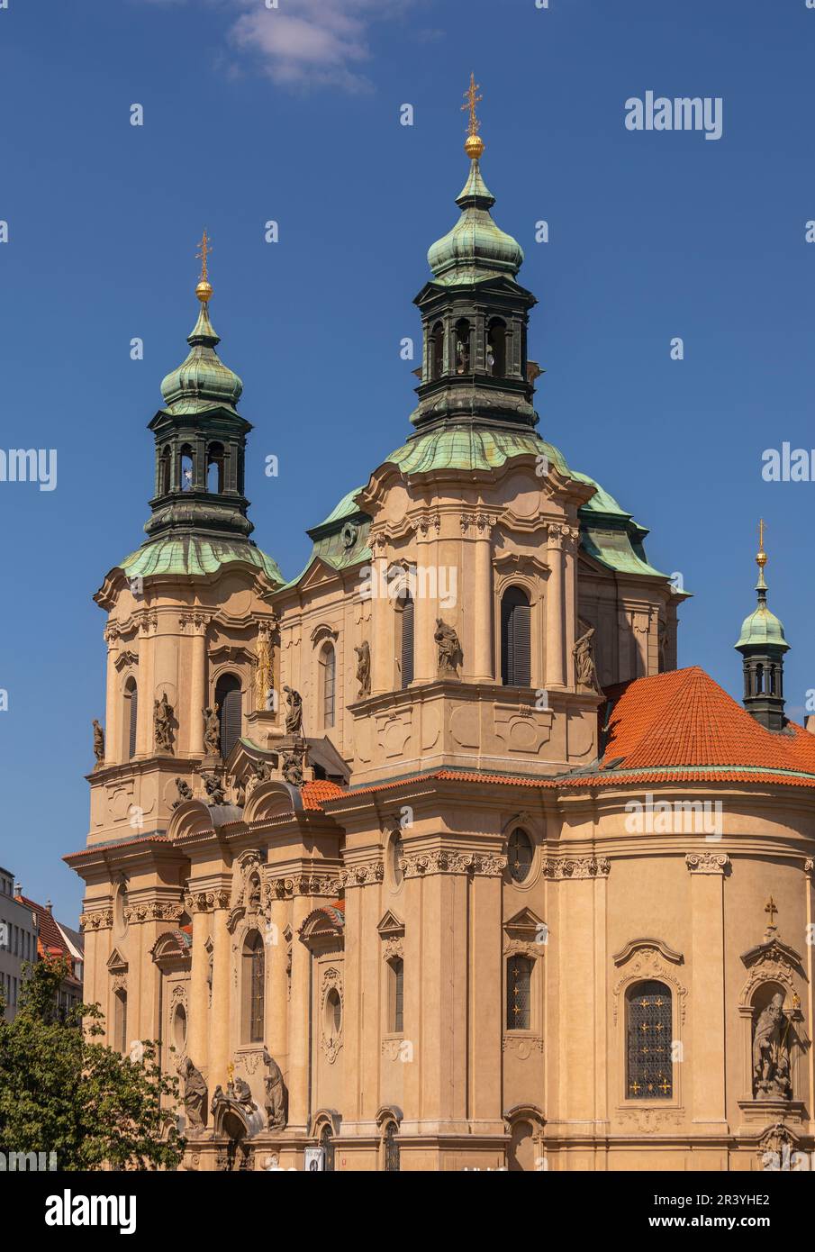 ALTSTÄDTER RING, PRAG, TSCHECHISCHE REPUBLIK, EUROPA - ST. Nicholas-Kirche. Stockfoto