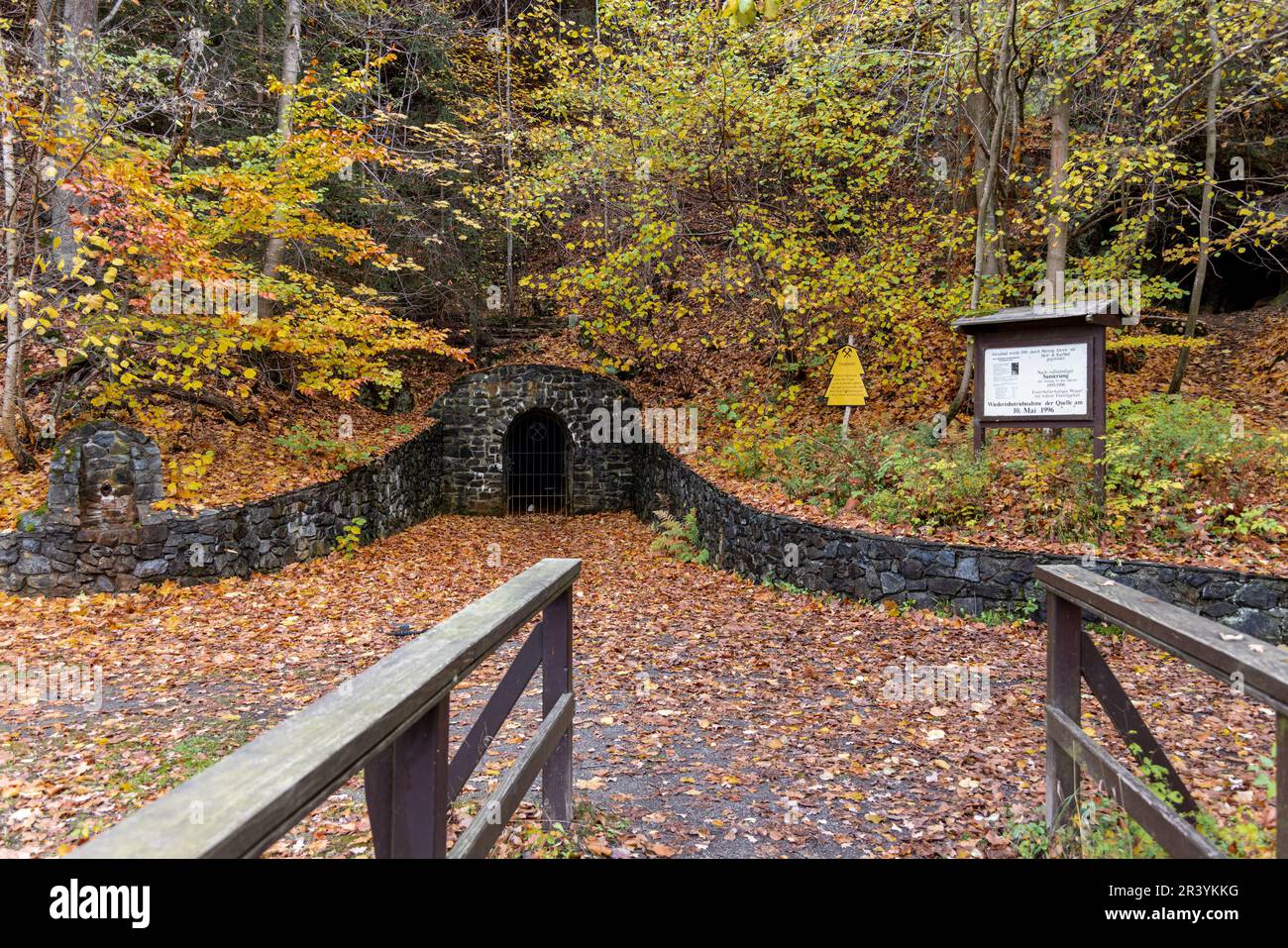 Altes Bergwerk im Sulfotunnel von Selketal Alexisbad Stockfoto