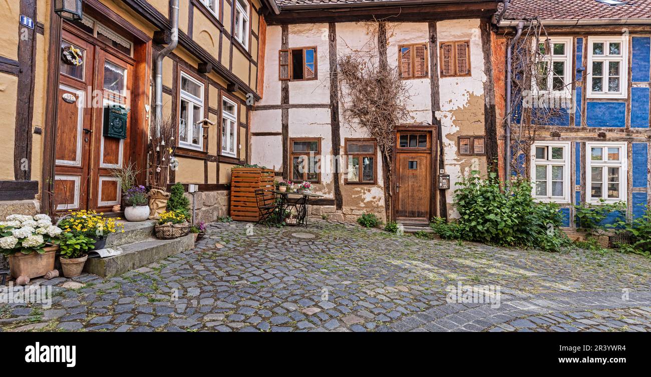 Bilder aus der Bezirksstadt Halberstadt Harz Stockfoto