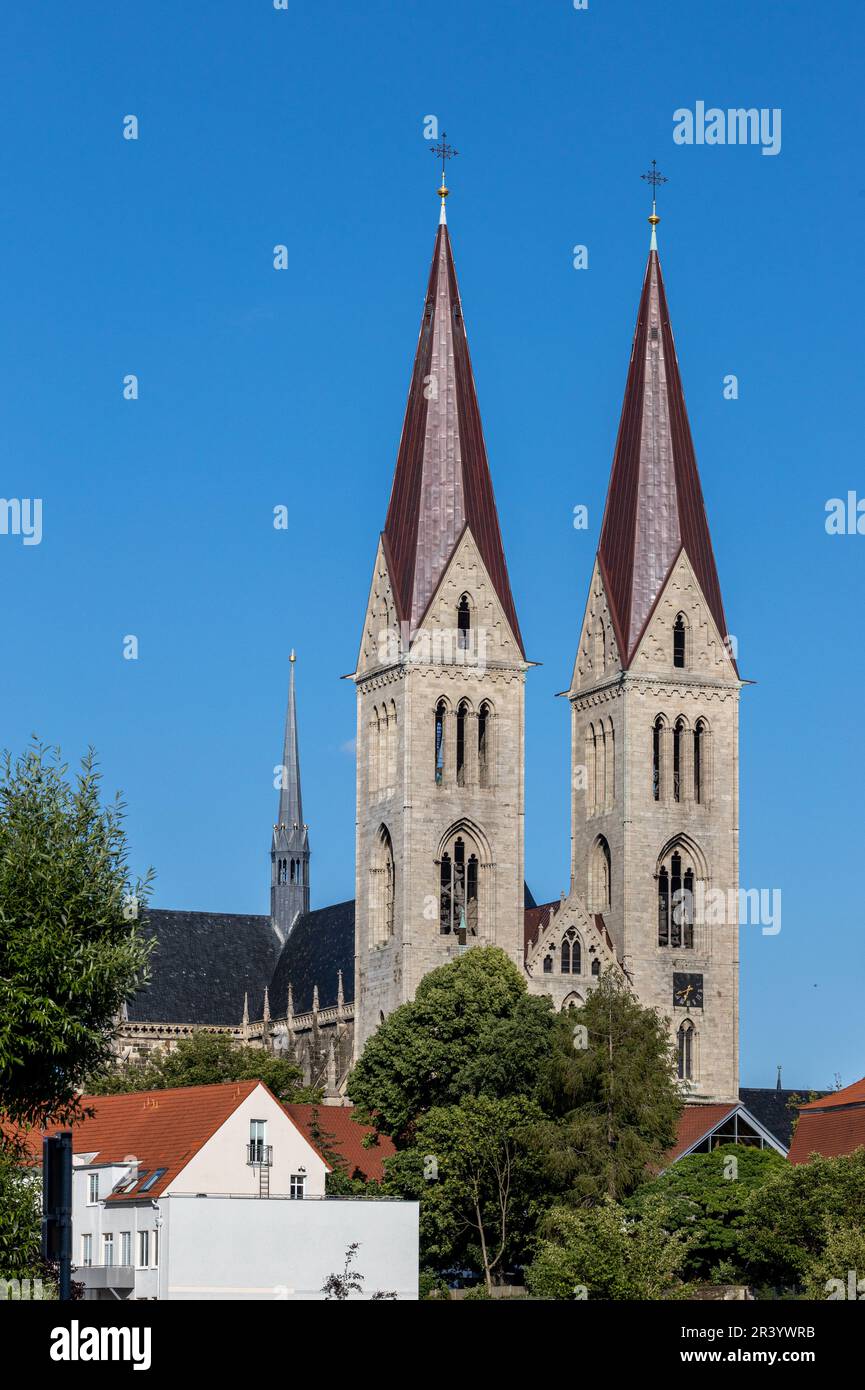 Bilder aus der Bezirksstadt Halberstadt Harz Stockfoto