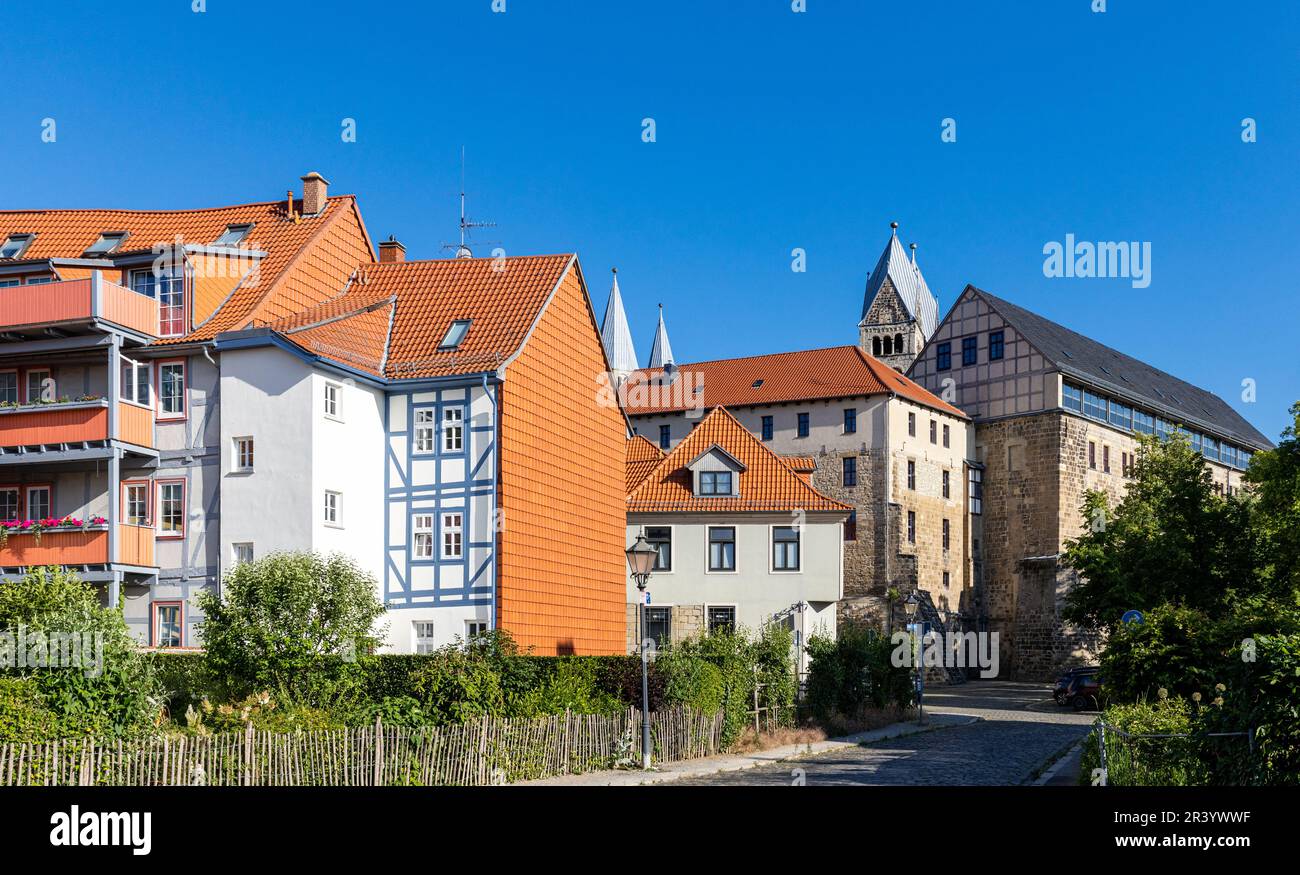 Bilder aus der Bezirksstadt Halberstadt Harz Stockfoto