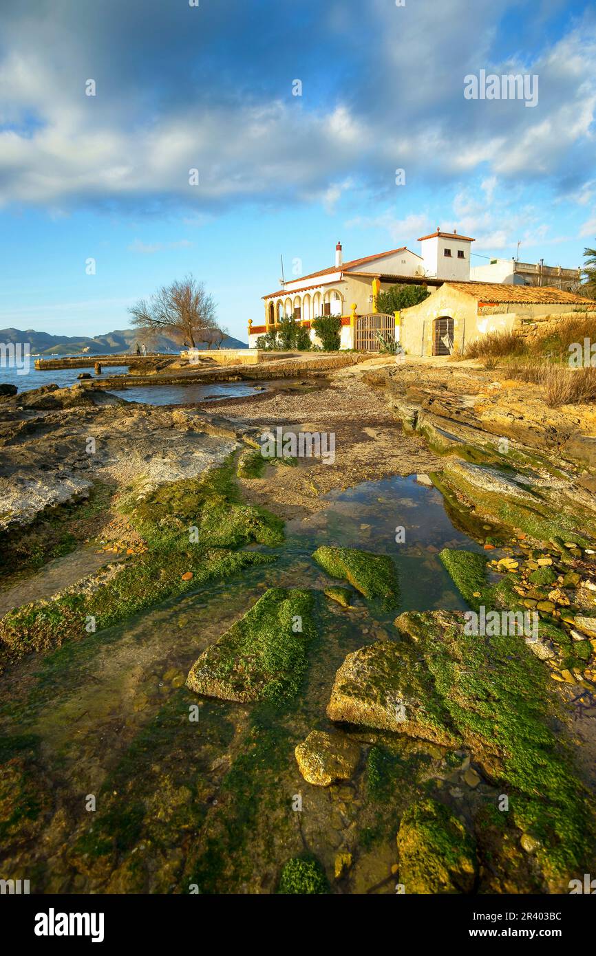 Es BarcarÃ¨s. Alcudia. Bahia de PollenÃ Nord.Mallorca.Baleares.EspaÃ±a. Stockfoto